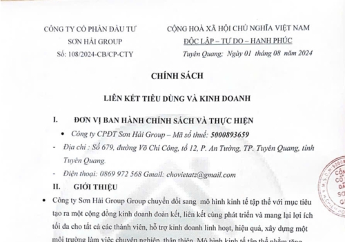 CHÍNH SÁCH LIÊN KẾT TIÊU DÙNG VÀ KINH DOANH