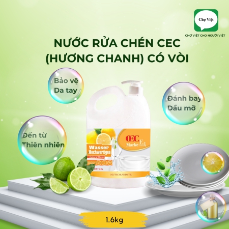 Nước Rửa Chén CEC (Hương Chanh) Có Vòi - 1.6kg